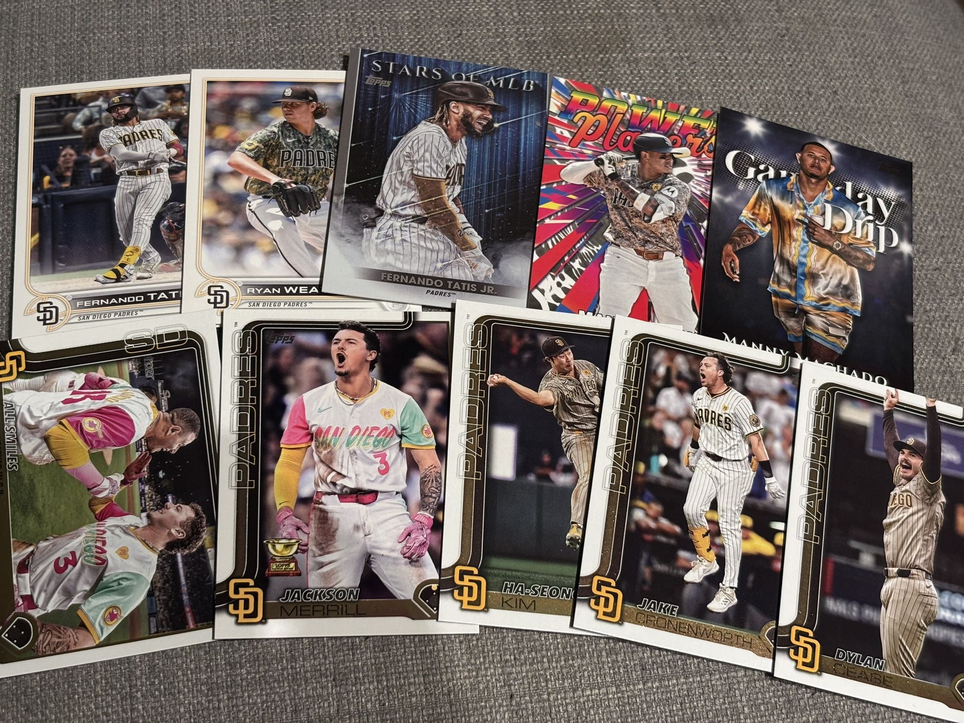 Hey Padres Fans! Lot of 9 San Diego Padres Cards - Topps Series 1