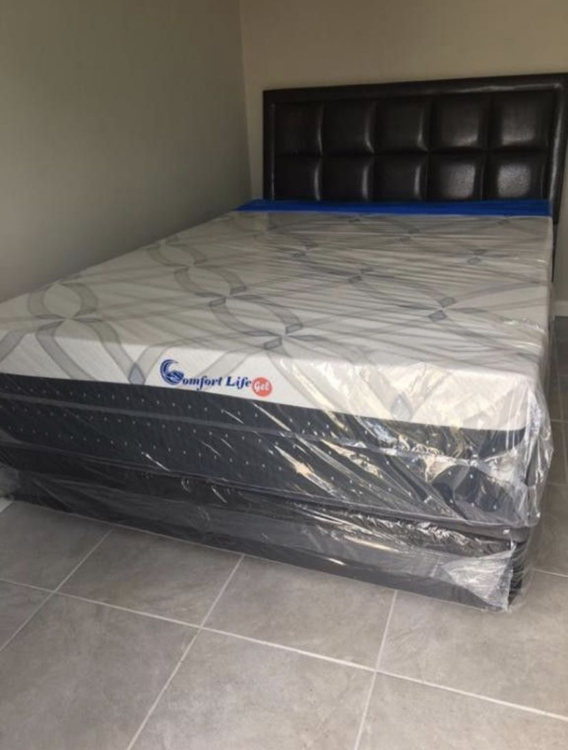 Queen Memory Foam Gel Come With Free Box Spring Free Delivery To