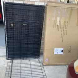 Large 48” Dog Cage (door Has Some Dents)
