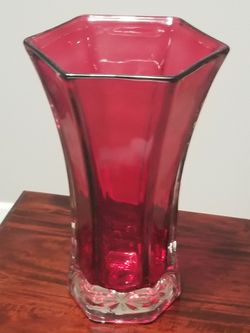 Rare Red Hoosier Glass Vase