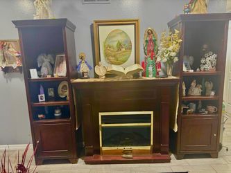 Shelving/electric chimney