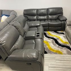 COMFY NEW MADRID RECLINING SOFA AND LOVESEAT SET ON SALE ONLY $1099. IN STOCK SAME DAY DELIVERY 🚚 EASY FINANCING 