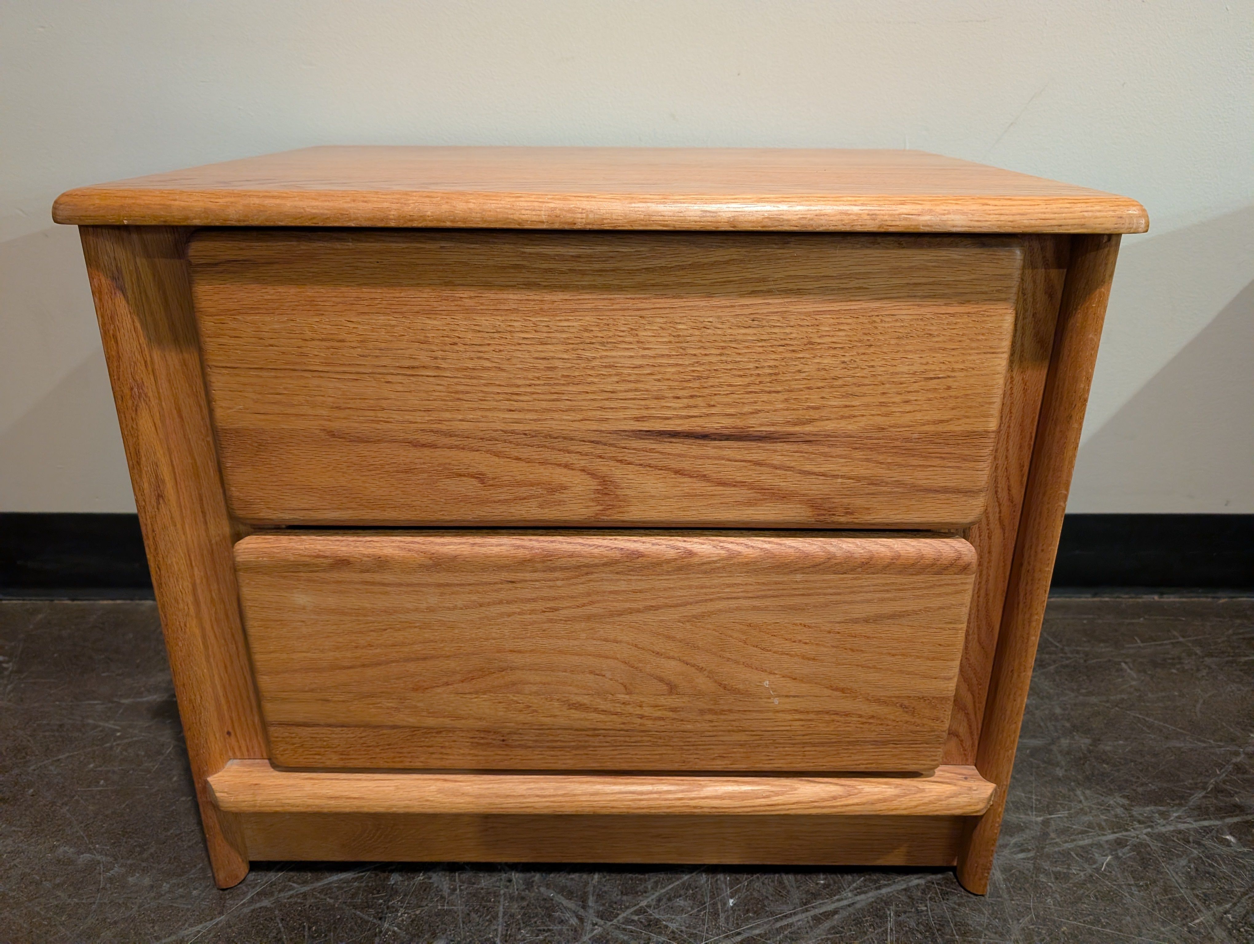 Sturdy Wood Two-Drawer Nightstand