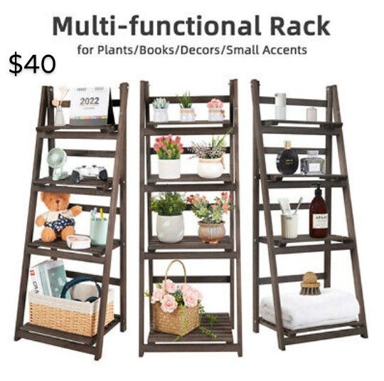 Brand New 45"Multifunction Infinity Merch Foldable Ladder Shelf