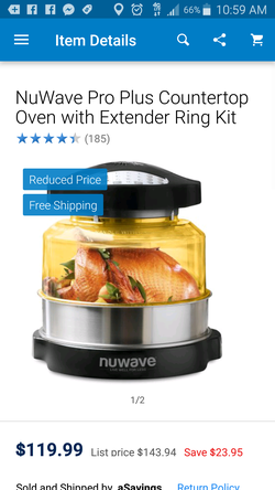 Brand new in box counter top oven with extender ring kit
