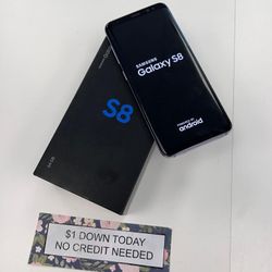 Samsung Galaxy S8-90 Day Warranty-$1 DOWN-NO Credit Needed