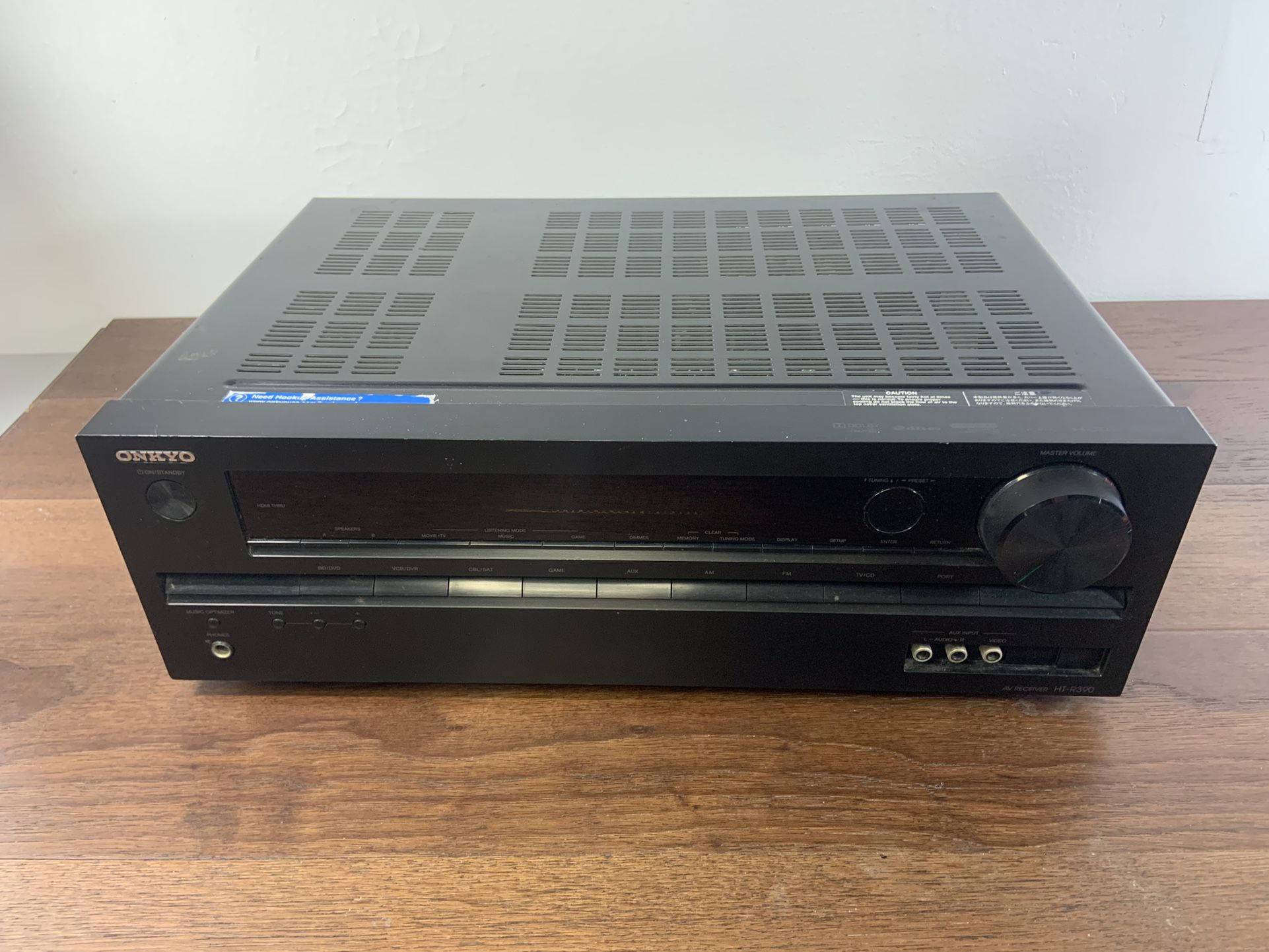 Onkyo HT-R390 5.1 Channel HDMI Home Theater AV Receiver - Works Great!