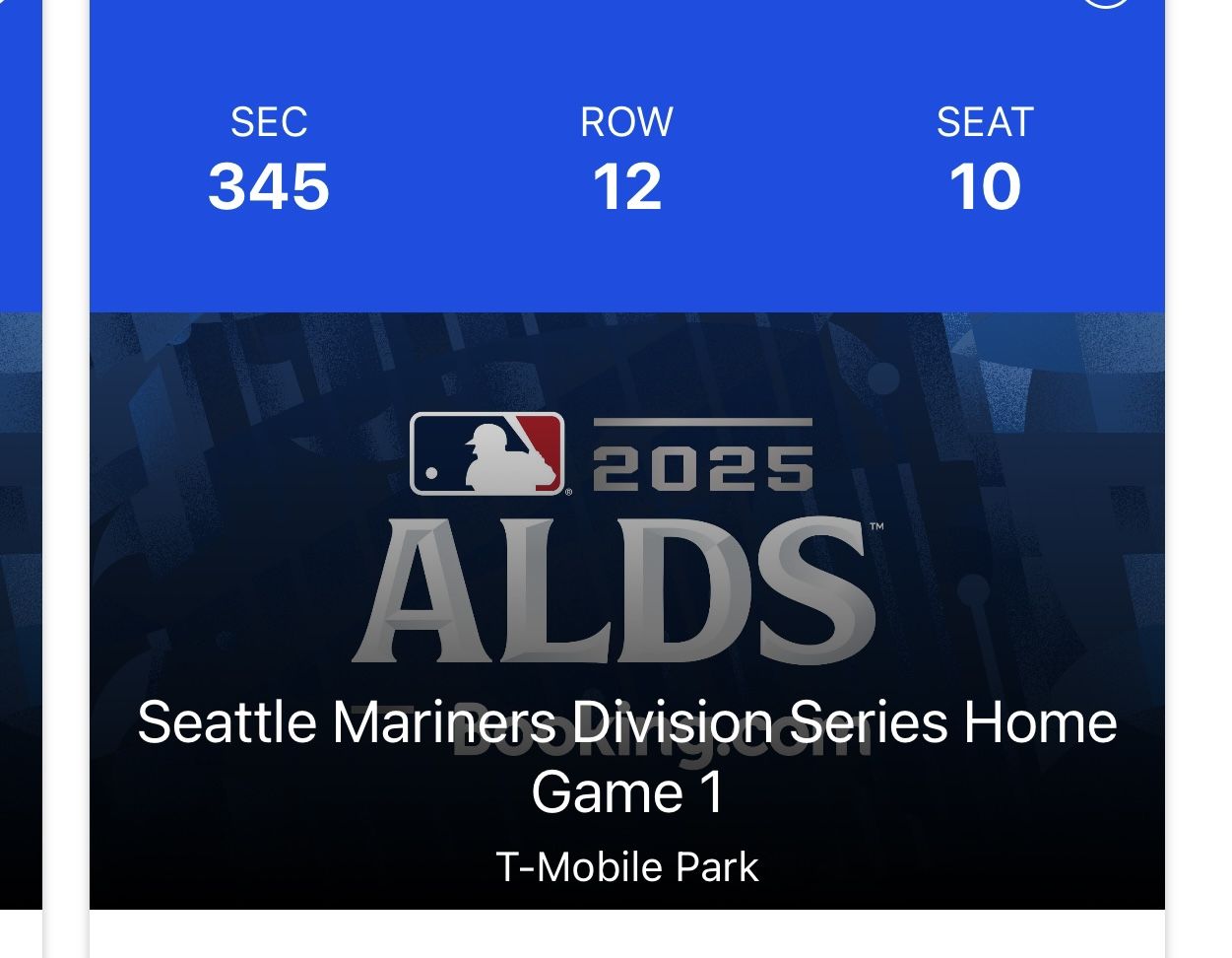 Mariners Tickets ALDS Game 1 - Saturday - 2 Great Seats!!