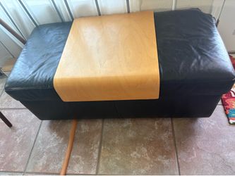 Leather Storage Ottoman