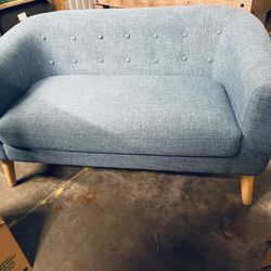 Retro Blue Loveseat