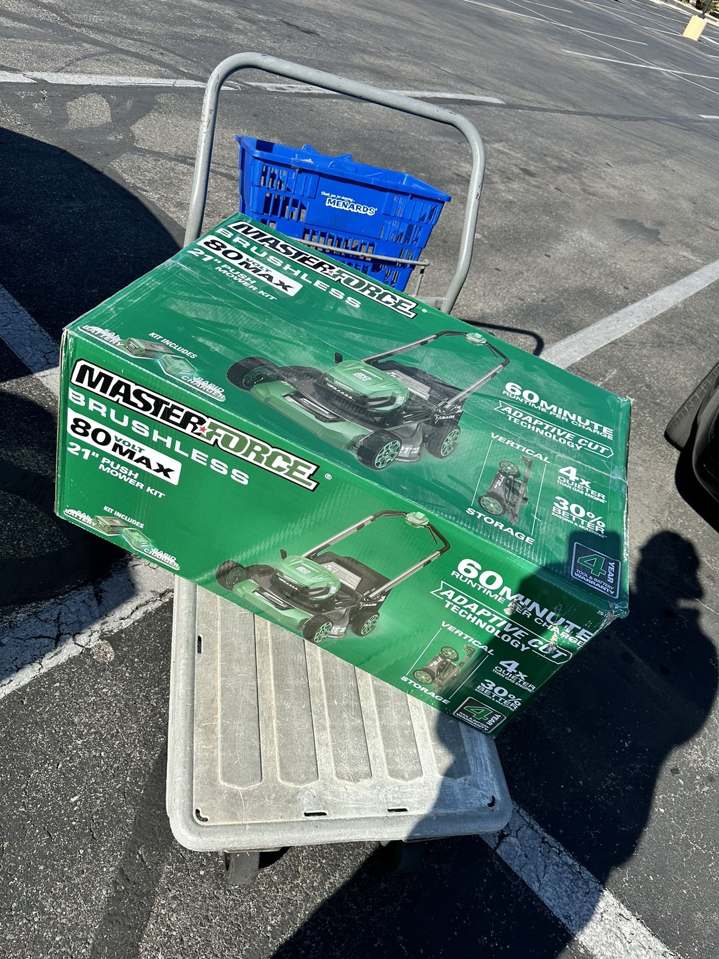 Master Force Brushless Volt 80 Max Lawnmower Brand New