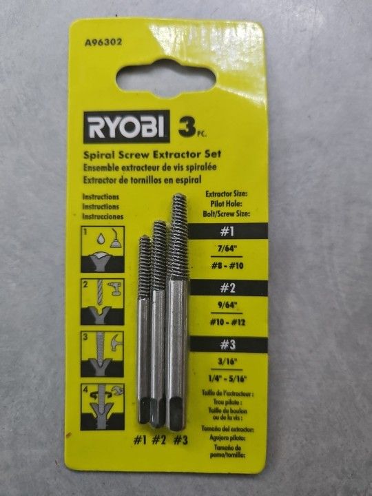 Ryobi Spiral Screw Extractor