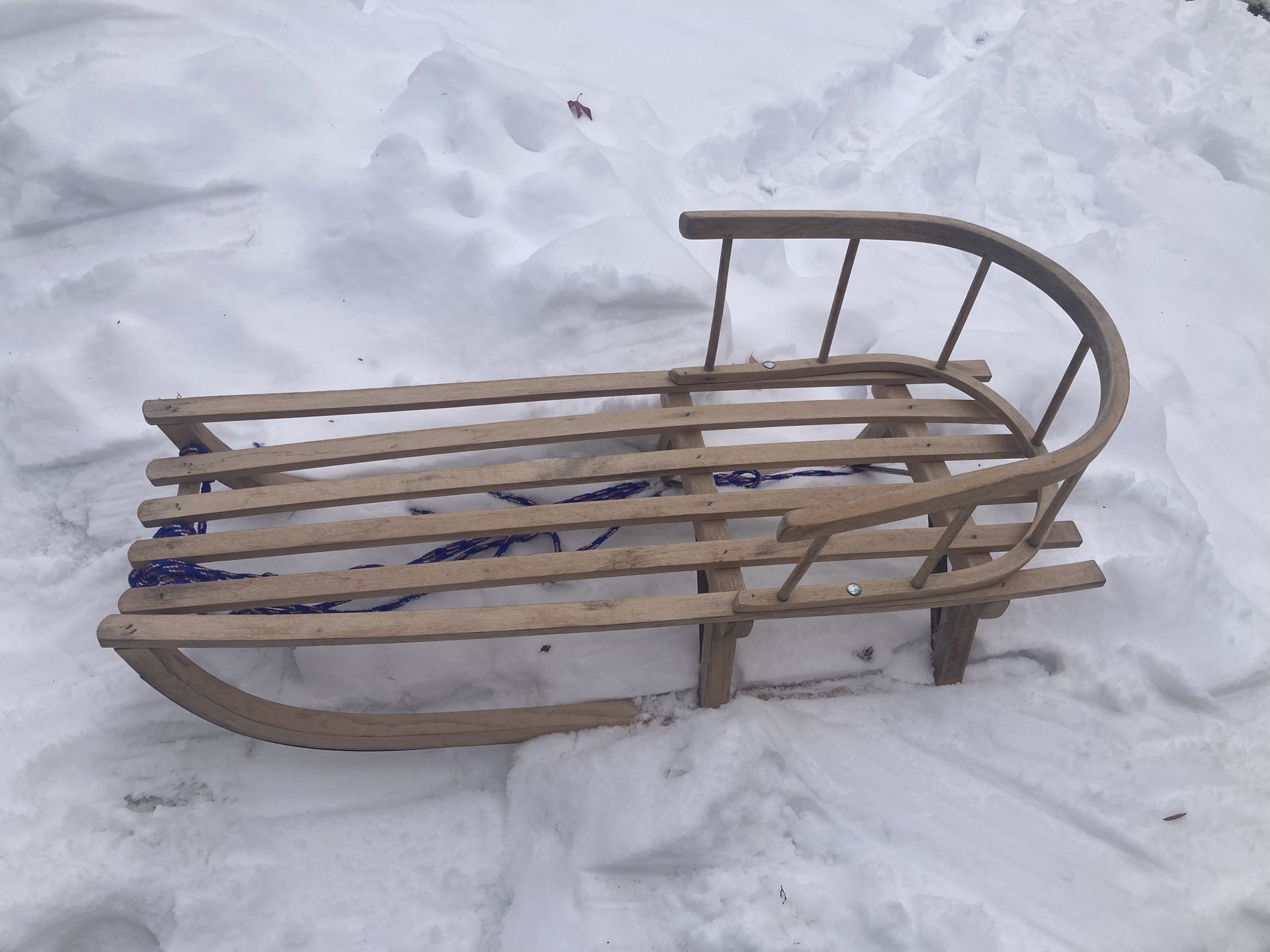 European Wooden Snow Sled With Removable Back $60 Each FIRM