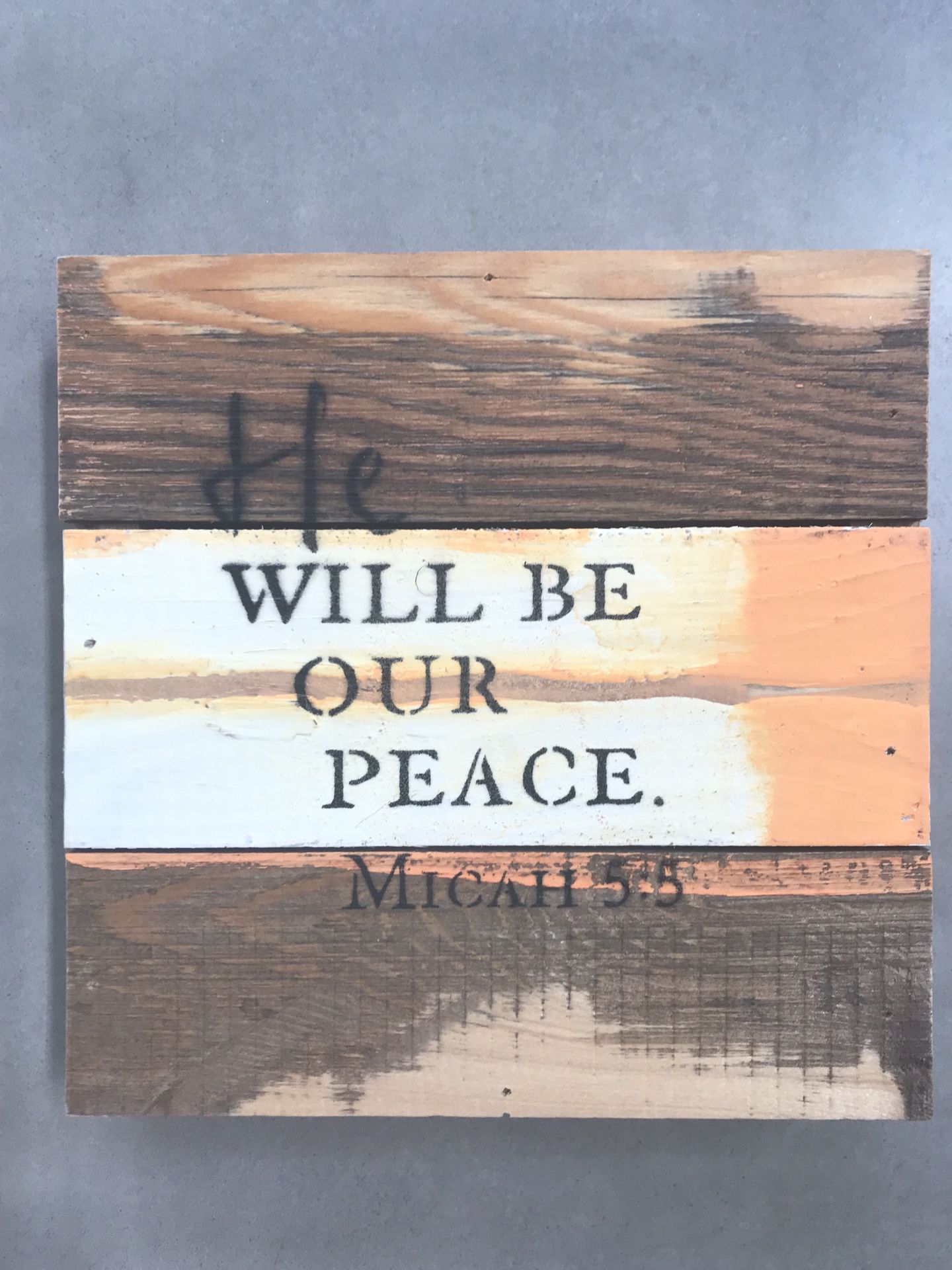 Bible verse wooden rustic wall art - 8 inch square