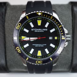 Stuhrling Original Aquadiver Quartz Men's Watch - 706.04 Regatta Bracera 43mm