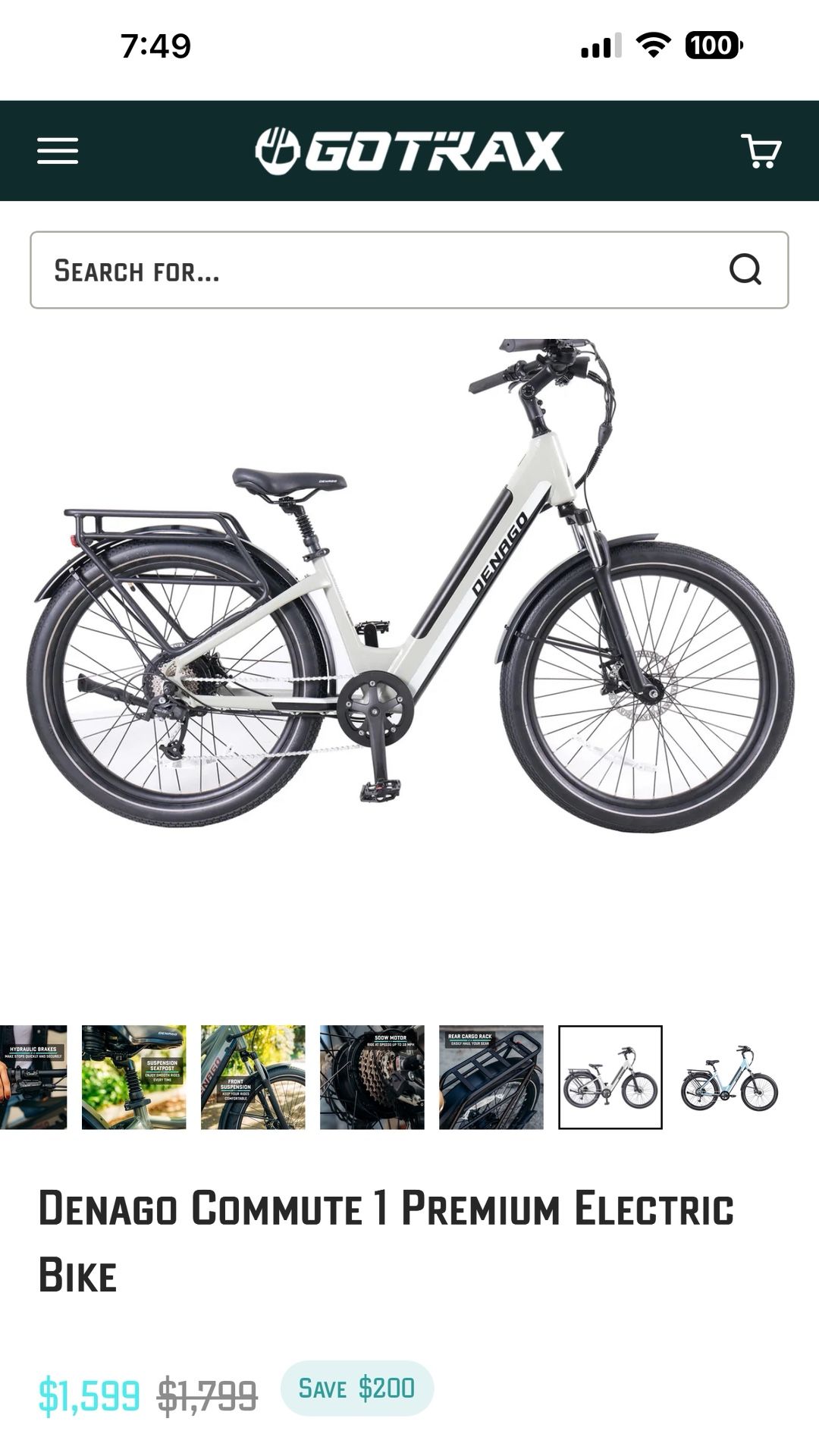 Brand New Denago E Bike Large Size