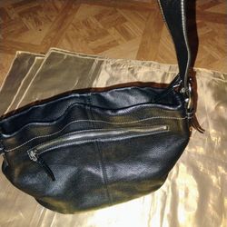 Coach Bag Leather Shoulder Black 