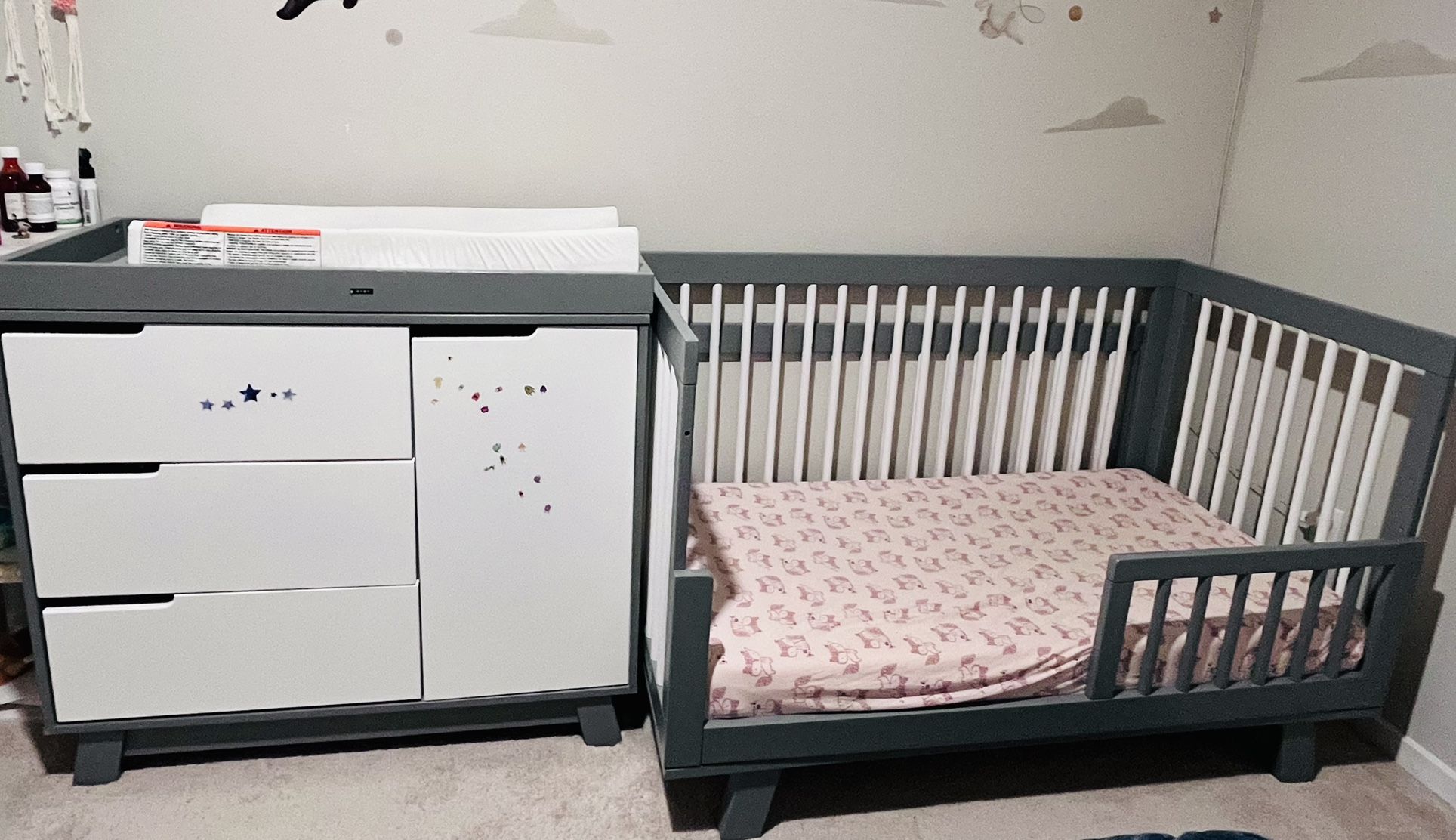 Baby/Toddler Crib, Dresser and Mattress