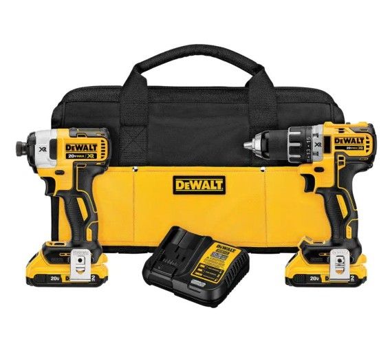 Dewalt 20 Max Drill And Impact, Batteries And Charger