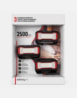 Infinity X1 2500 Lumen Rechargeable Work Light 3-Pack, USB-C Magnetic LED Lamp