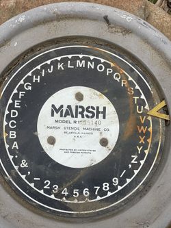 Marsh Stencil Machine R1. 15140