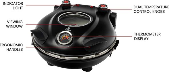 The Authentic Countertop Pizza Oven With Real Ceramic Stone!