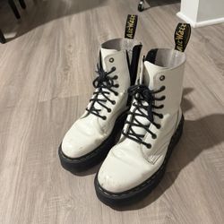 White Jason Platform Dr. Martens