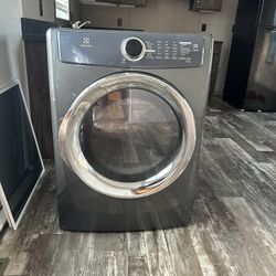 8.0 Cu. Ft Front Load Perfect Steam Electric Dryer with LuxCare Dry and Instant Refresh in Titanium