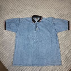 Vintage Compass Sportswear denim polo Mens Size XL 80s/90s