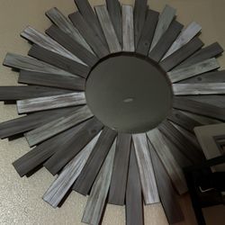 Sun Wooden Mirror Decoration