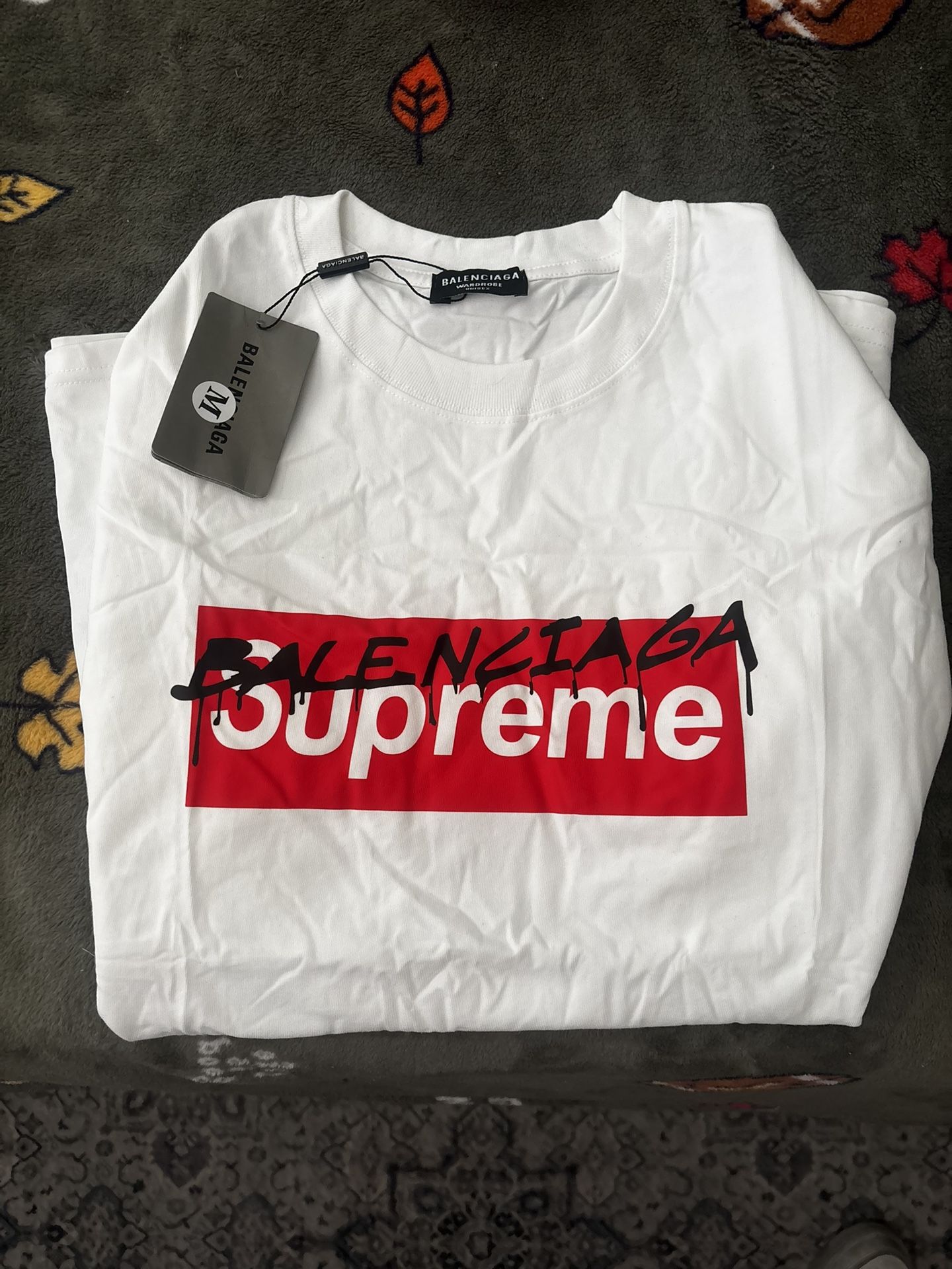 Supreme X Balenclaga White Tee Size M