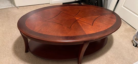 Large wooden coffee table