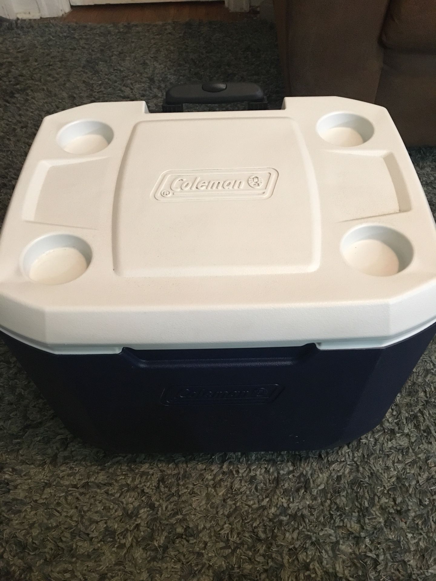 Coleman Wheeled Cooler w/ Handle and Cup Holders