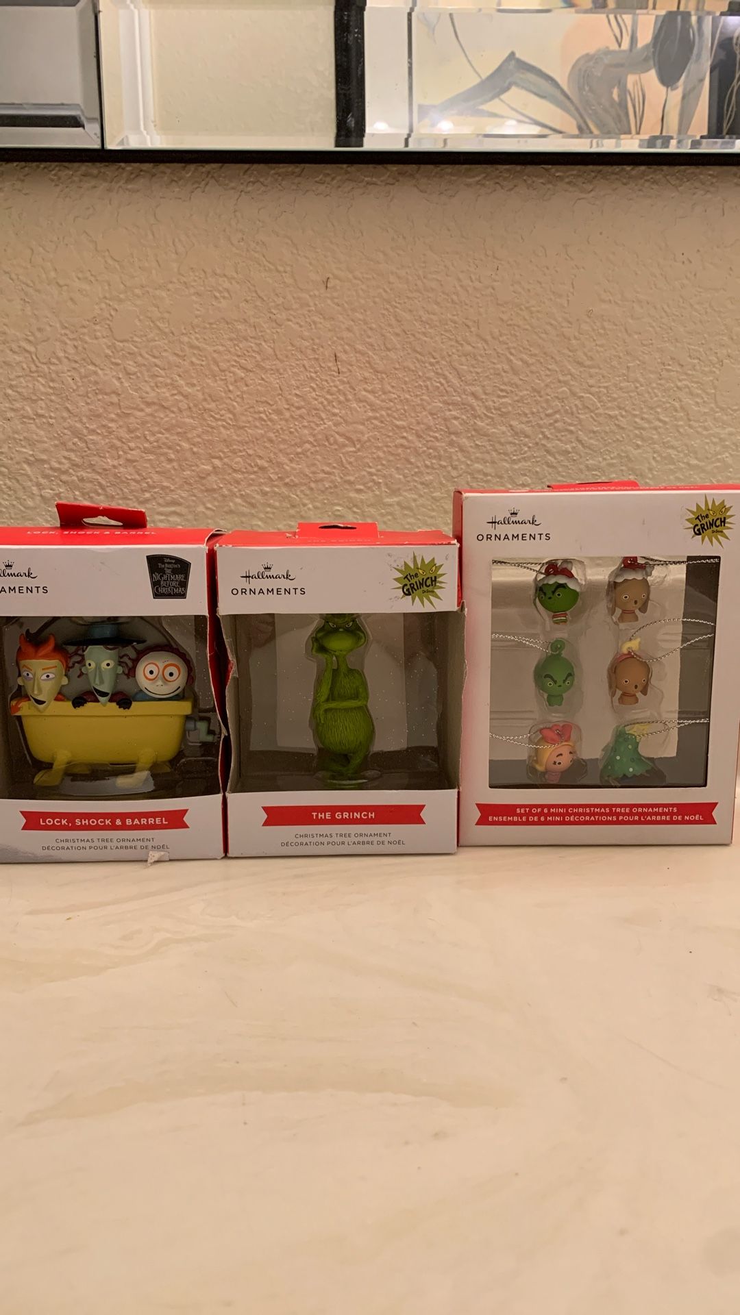 Lock, Shock & Barrel, The Grinch & Set Of Mini Ornaments  6.00 each Pick The One You Want