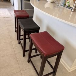 Three Bar Stools 12x17x26