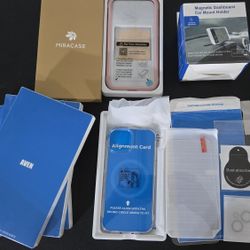 Lot of 5 Phone Cases For iPhone 15 & 1 Car Phone Holder