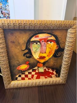 Lady and bird Hallman Giclee