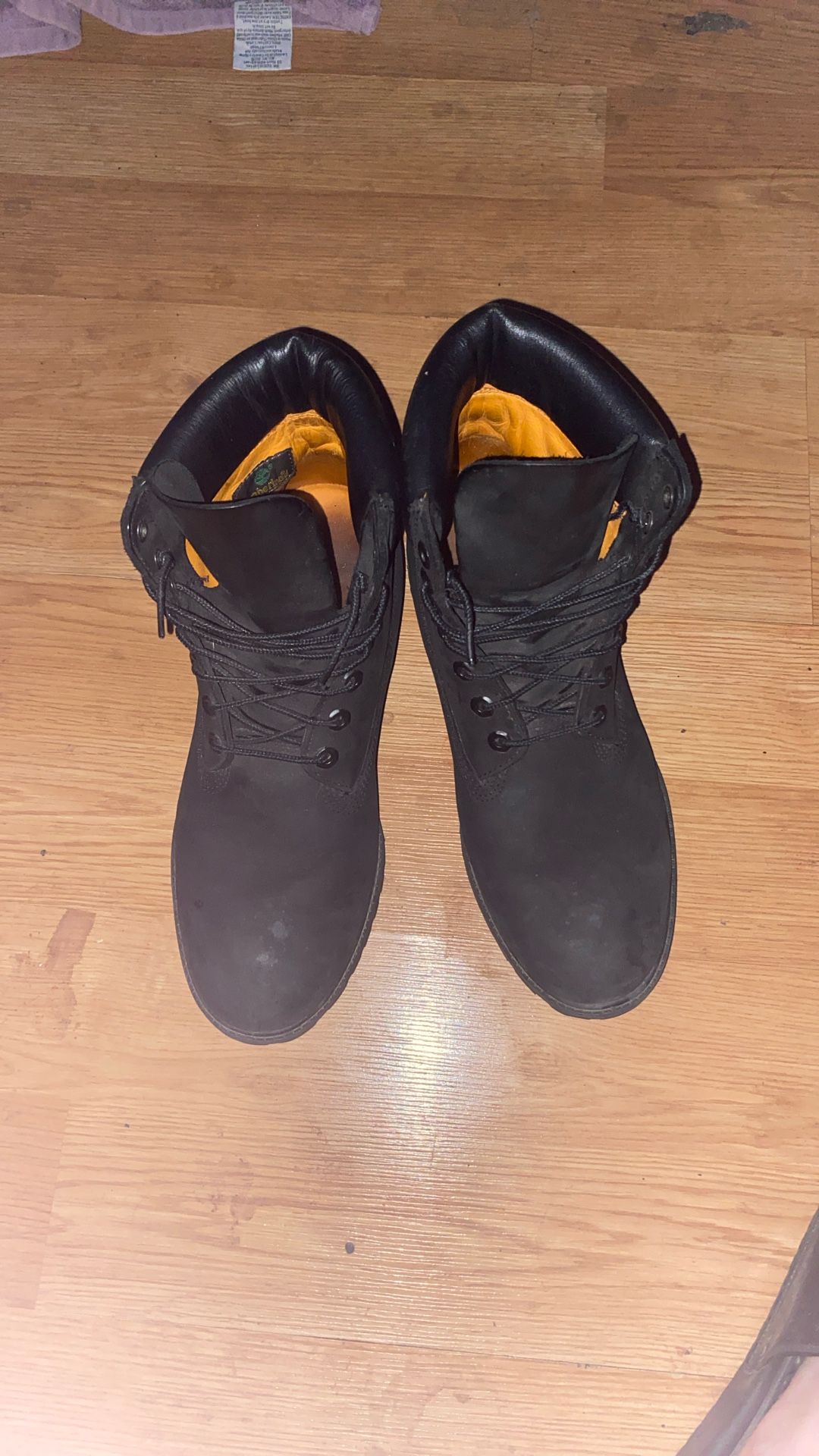 Size 10 Men’s Black Timberlands