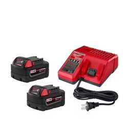 M18 18-Volt Lithium-Ion XC Starter Kit with Two 5.0Ah Batteries and Charger