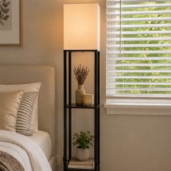 Floor Lamp With Shelves