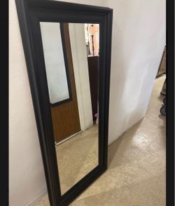 Large Black Framed Floor Mirror