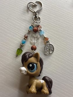 Littlest Pet Shop brown pony Keychain