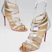 Christian Louboutin Marinere Glitter Cage Bootie Heels Dress Shoes sz 39