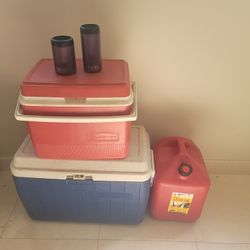2 Ice Chests, 2 Yeti Can Holders, 1 Gas Can. All for $30
