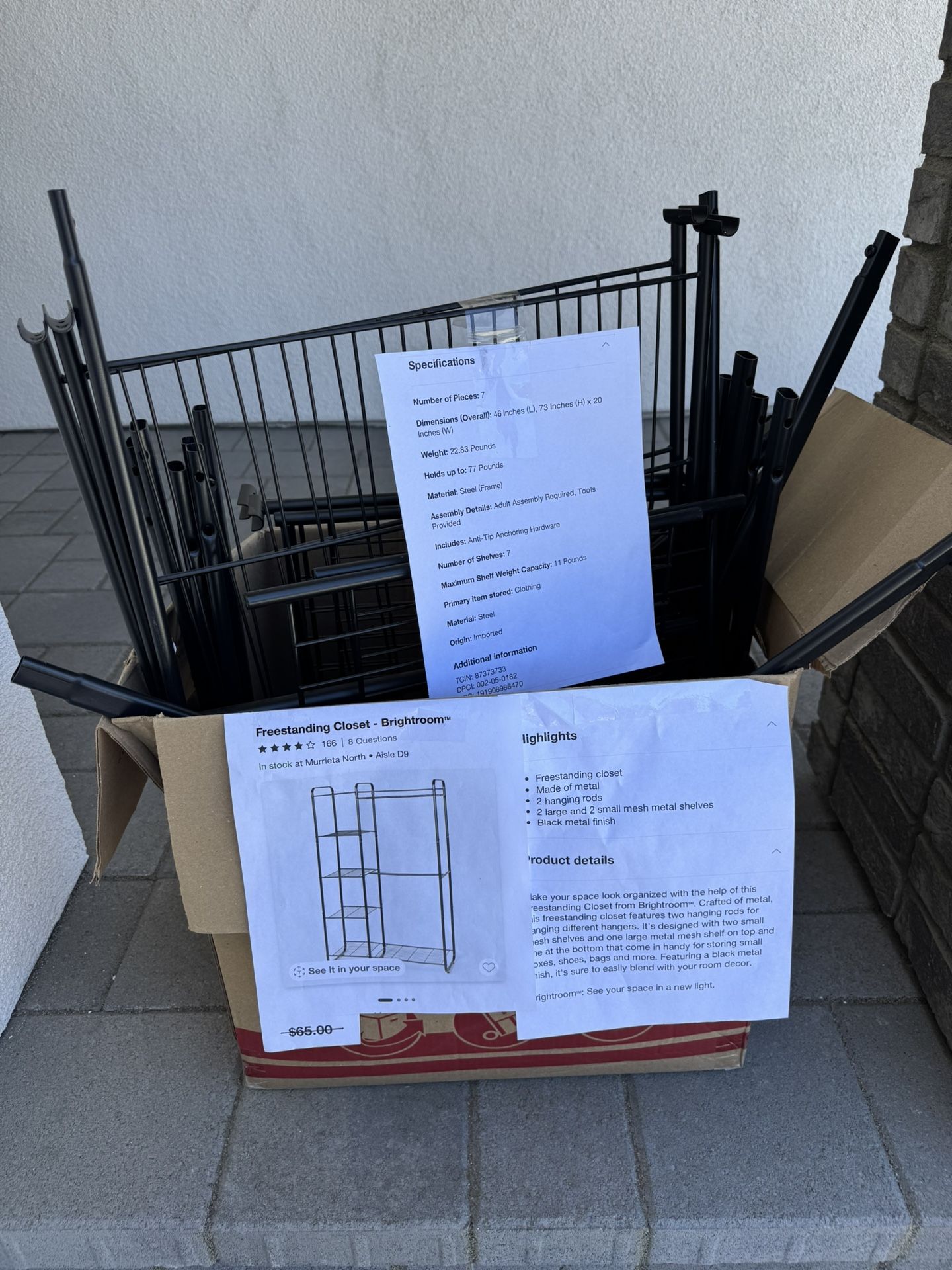 Standing Closet Organizer—Great Condition!