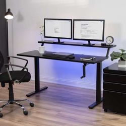 🔥2 Tier Standing Desk with Shelf 48x24 Inches