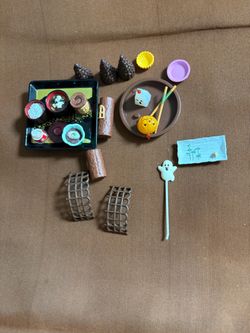 Re-Ment 2007 Ghost House Parts & Mixed Food Miniature Lot AS-IS