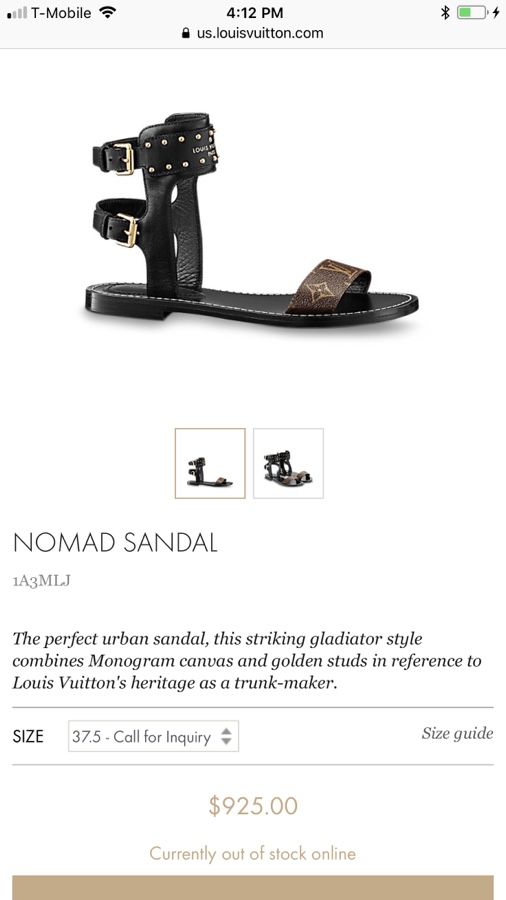 Louis Vuitton Nomad Sandals – Merit Trends