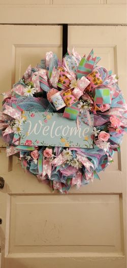 Spring Easter Welcome Wreath