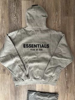 essentials dark oatmeal hoodie